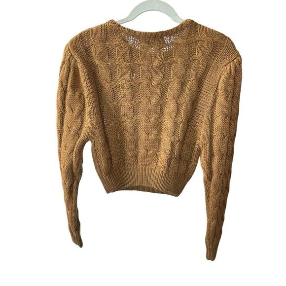 MUSIER Paris Cable Knit Sweater - Tan - Size 36 US 6 - Picture 7 of 13